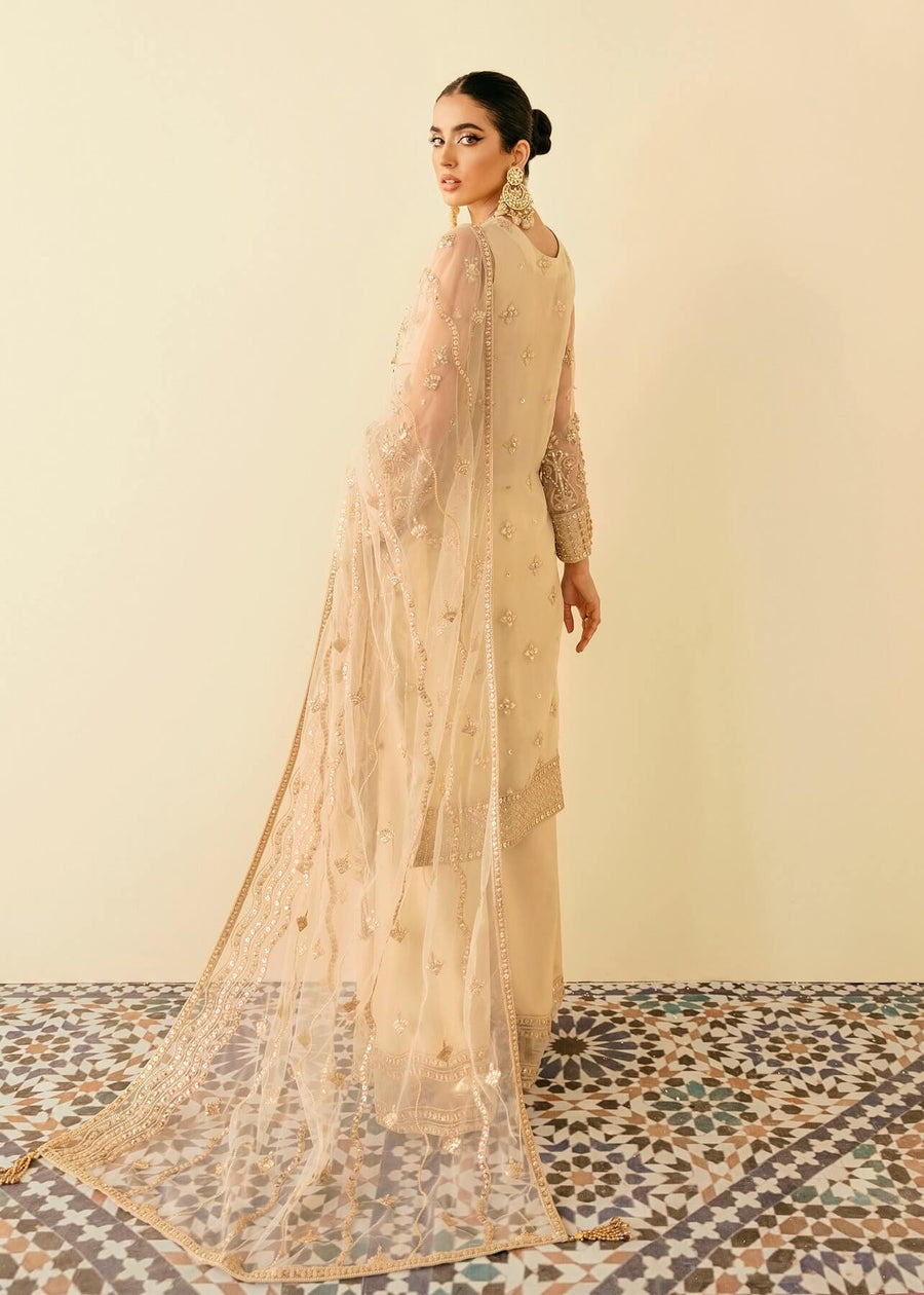 Akbar Aslam Elinor Embroidered Formal Wedding 3pc Suit AAWC-1389 AMAZONA - FaisalFabrics.pk