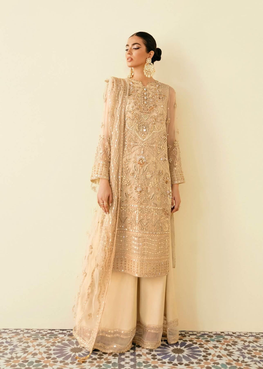 Akbar Aslam Elinor Embroidered Formal Wedding 3pc Suit AAWC-1389 AMAZONA - FaisalFabrics.pk