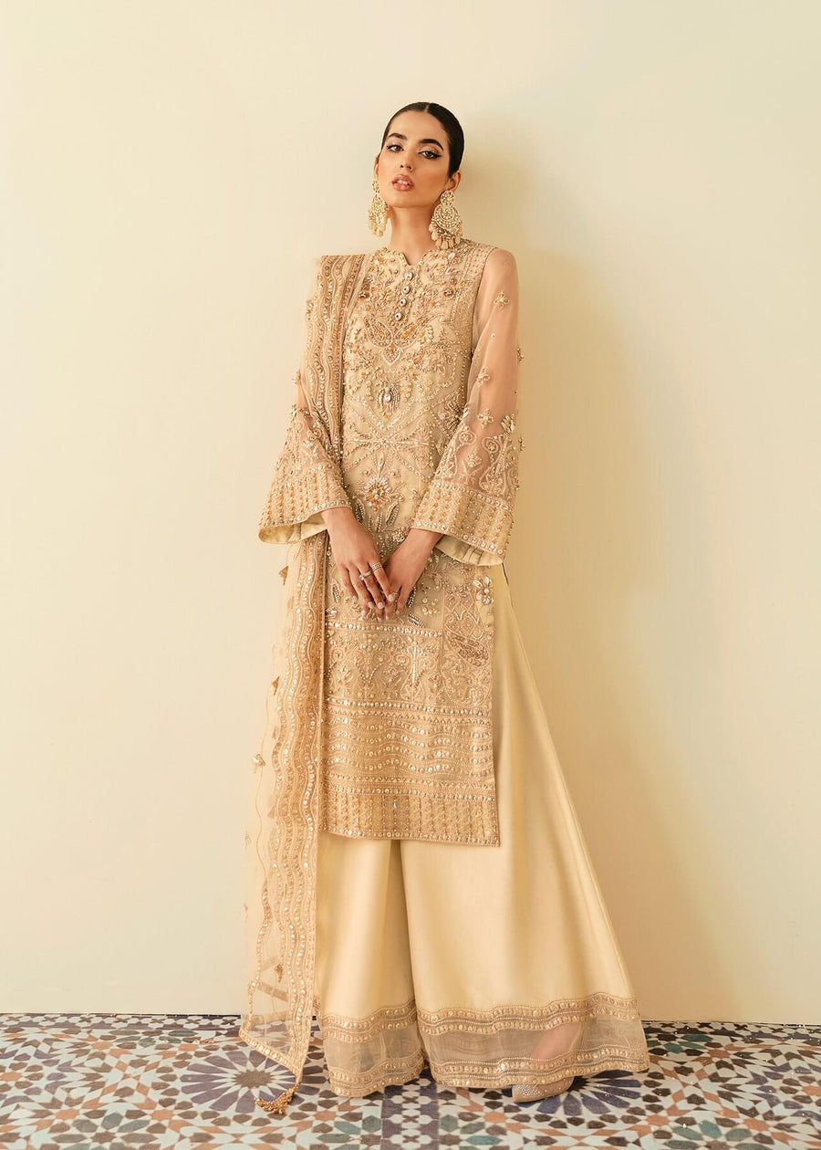Akbar Aslam Elinor Embroidered Formal Wedding 3pc Suit AAWC-1389 AMAZONA - FaisalFabrics.pk