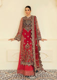 Akbar Aslam Elinor Embroidered Formal Wedding 3pc Suit AAWC-1390 CARDINAL