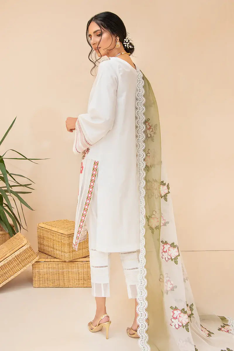 Maria Osama Khan L'Amour Basic Pret 3Pc Satin Suit - ABYAZ