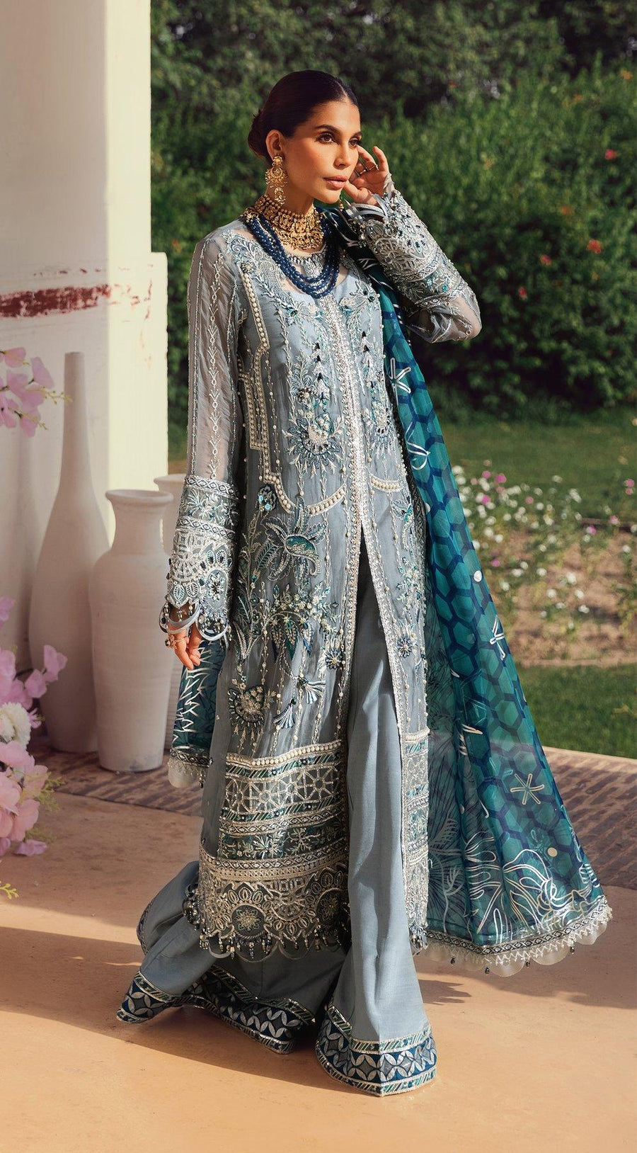 ANAYA By Kiran Chaudhry Opulence 3pc Chiffon Suit AC21-03 EVA - FaisalFabrics.pk