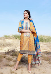 ACE Galleria Summer Essentials 3 Piece Printed Lawn Suit ACE-11068 - FaisalFabrics.pk