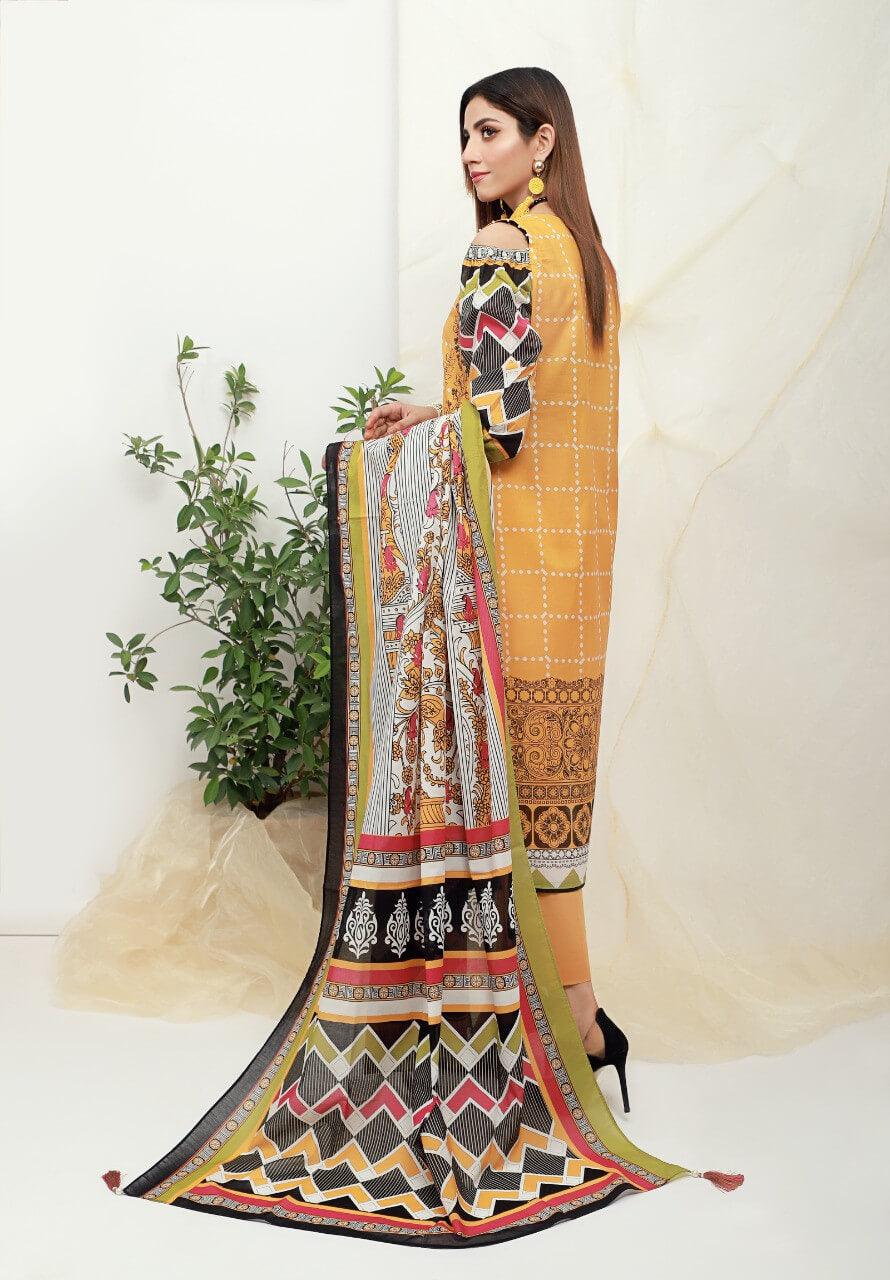 ACE Galleria Digital Printed Unstitched 3 Piece Lawn Suit ACE-12000 - FaisalFabrics.pk