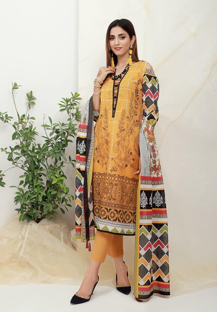 ACE Galleria Digital Printed Unstitched 3 Piece Lawn Suit ACE-12000 - FaisalFabrics.pk