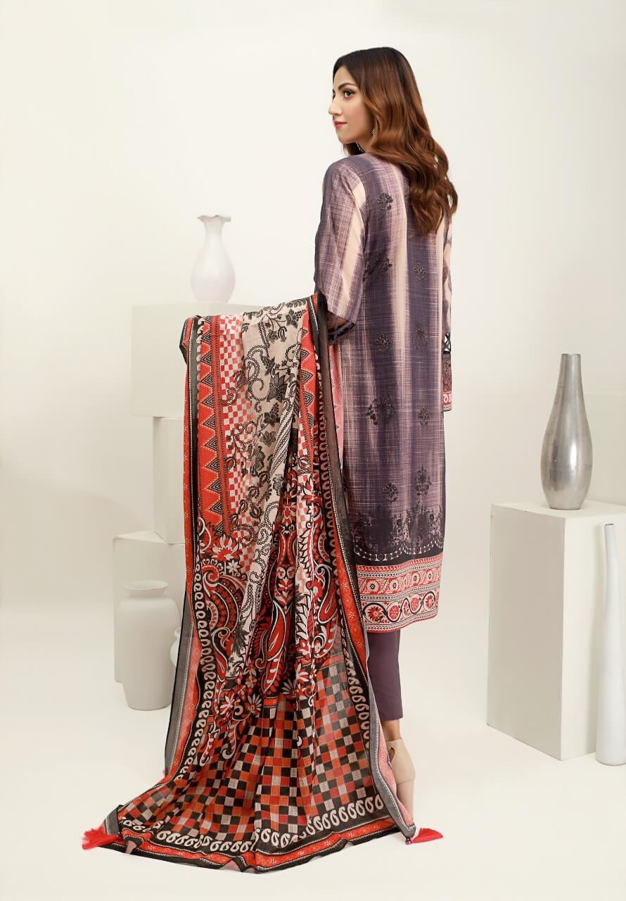 ACE Galleria Digital Embroidered Unstitched 3 Piece Lawn Suit ACE-12014 - FaisalFabrics.pk