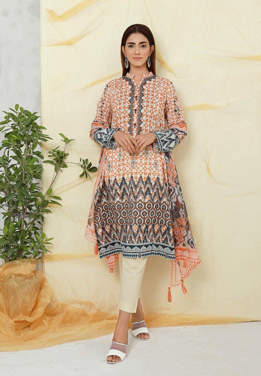 ACE Galleria Digital Embroidered Unstitched 3 Piece Lawn Suit ACE-12051 - FaisalFabrics.pk