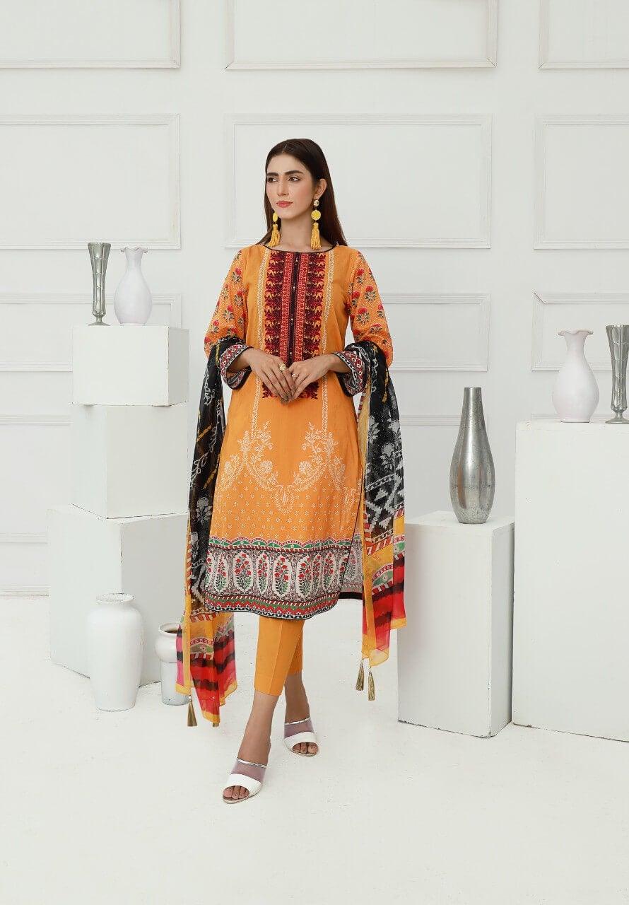ACE Galleria Digital Embroidered Unstitched 3 Piece Lawn Suit ACE-12061 - FaisalFabrics.pk