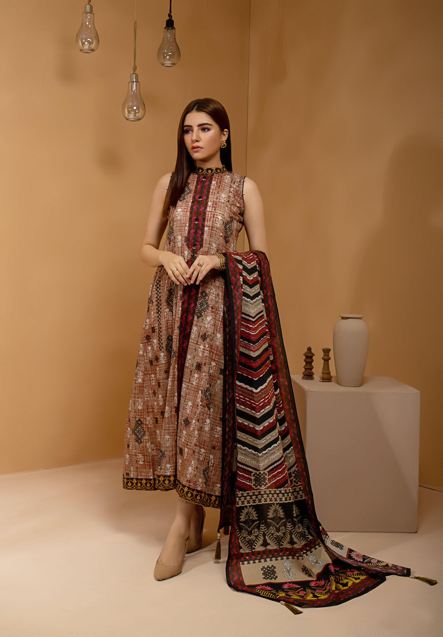 ACE Galleria Digital Printed Unstitched 3 Piece Cambric Suit ACE 12075 - FaisalFabrics.pk