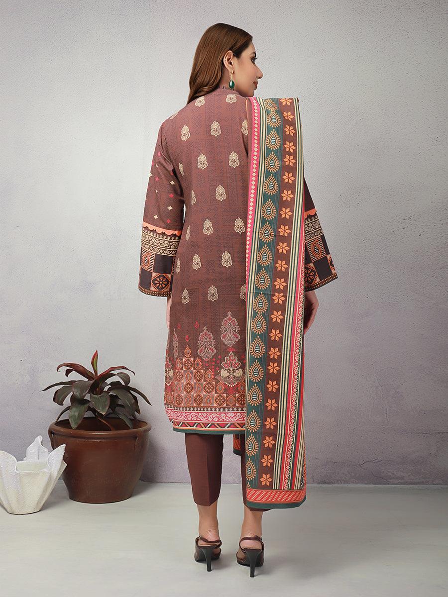 ACE Galleria Digital Embroidered Unstitched 3pc Khaddar Suit ACE 12106 - FaisalFabrics.pk