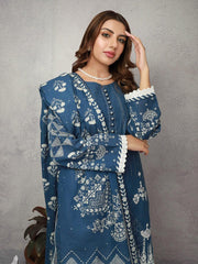 ACE Galleria Digital Embroidered Khaddar Unstitched 3pc Suit ACE 12112 - FaisalFabrics.pk