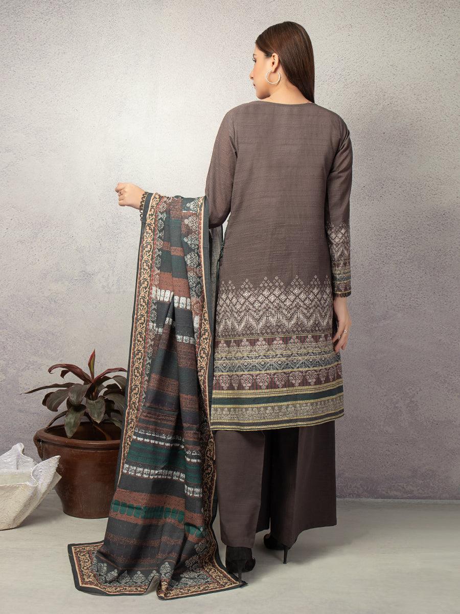ACE Galleria Digital Embroidered Unstitched 3pc Khaddar Suit ACE 12114 - FaisalFabrics.pk