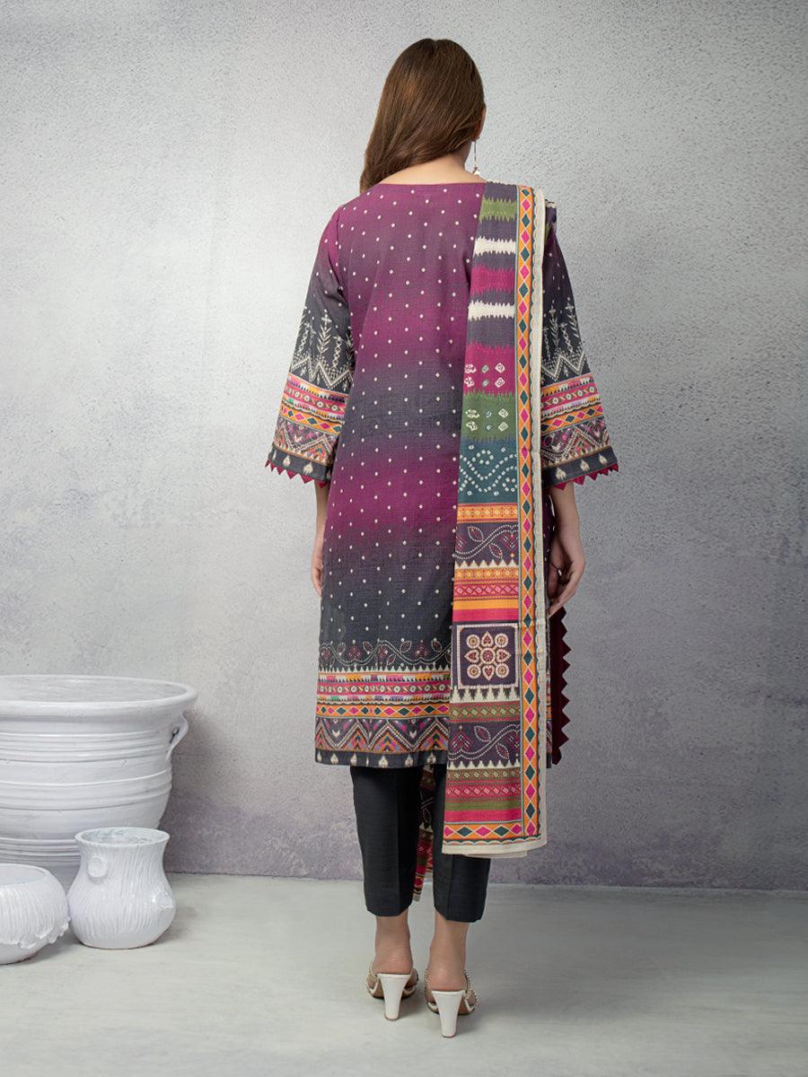 ACE Galleria Digital Embroidered Unstitched 3pc Khaddar Suit ACE 12128 - FaisalFabrics.pk