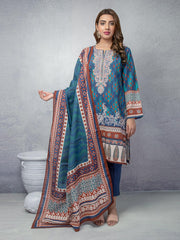ACE Galleria Digital Embroidered Unstitched 3pc Khaddar Suit ACE 12131 - FaisalFabrics.pk