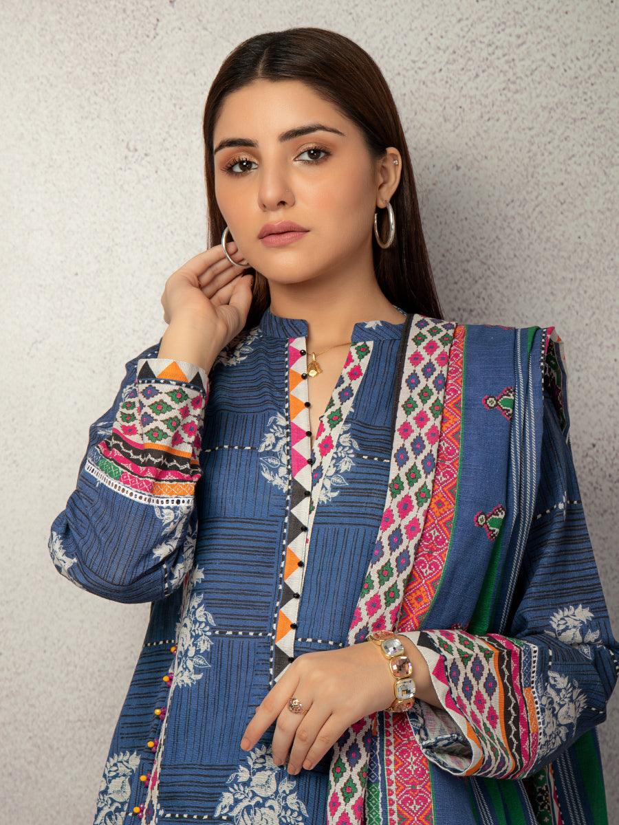 ACE Galleria Digital Printed Unstitched 3 Piece Khaddar Suit ACE 12132 - FaisalFabrics.pk