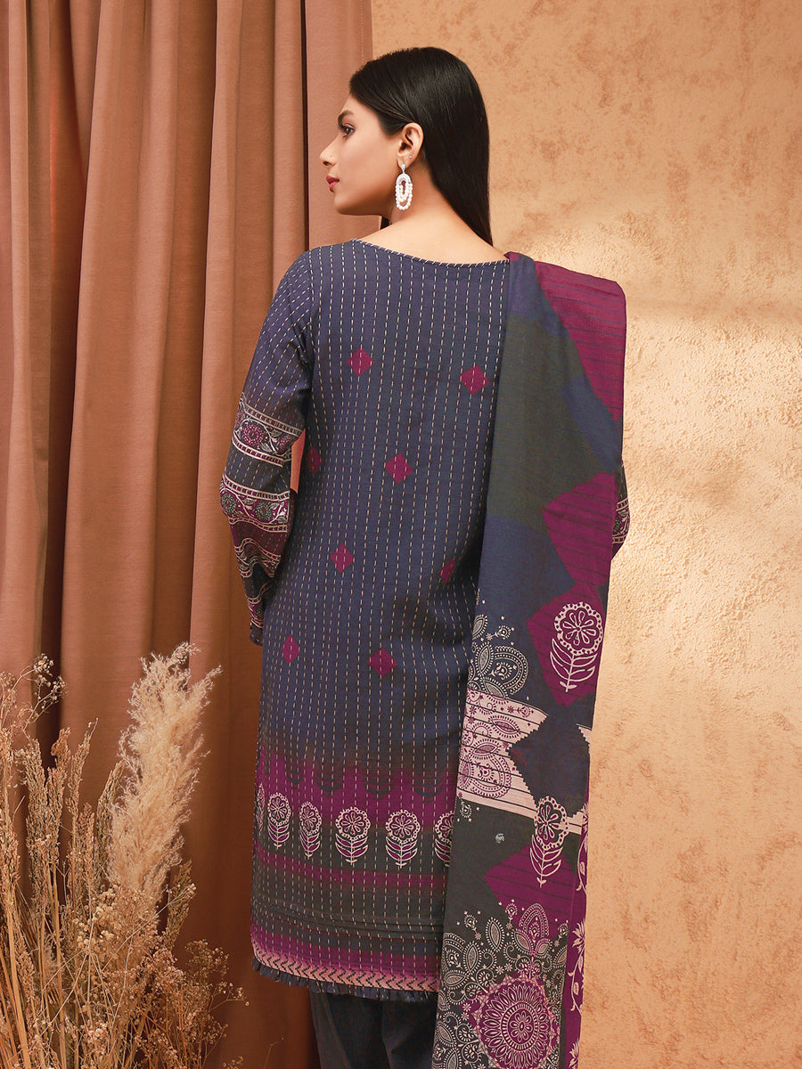 ACE Galleria Digital Embroidered Unstitched 3Pc Khaddar Suit ACE 12135 - FaisalFabrics.pk