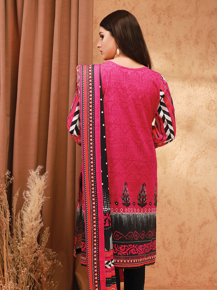 ACE Galleria Digital Embroidered Unstitched 3Pc Khaddar Suit ACE 12141 - FaisalFabrics.pk