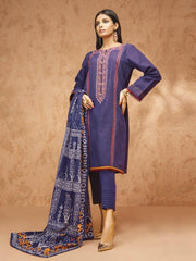 ACE Galleria Digital Embroidered Unstitched 3Pc Khaddar Suit ACE 12153 - FaisalFabrics.pk