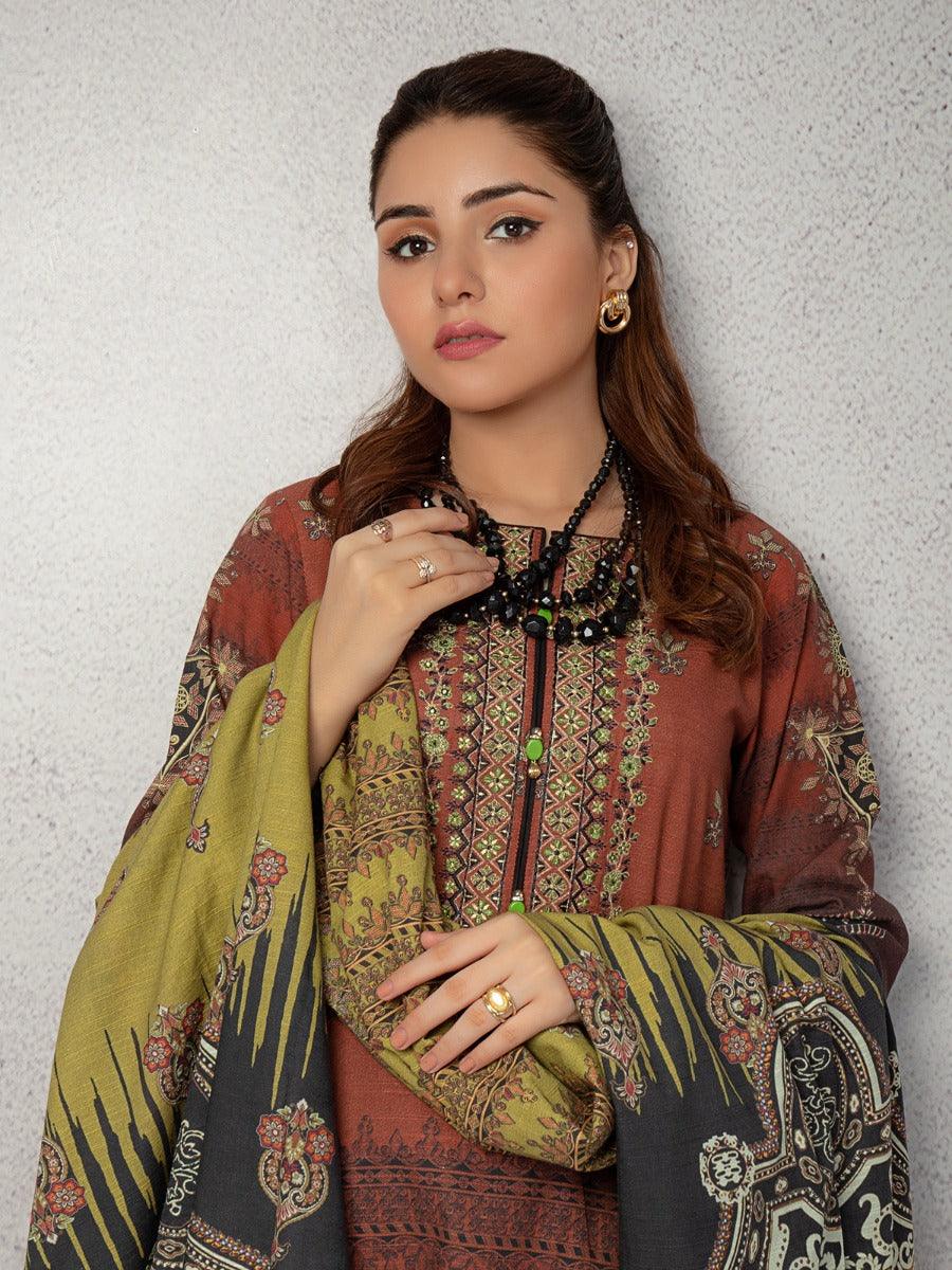 ACE Galleria Digital Embroidered Unstitched 2pc Khaddar Suit ACE 12168 - FaisalFabrics.pk