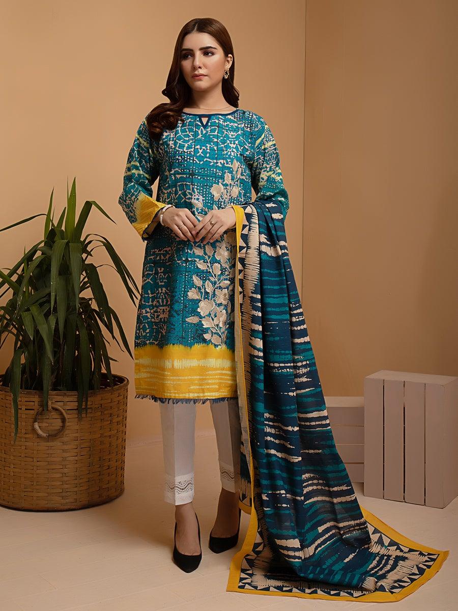 ACE Galleria Digital Embroidered Unstitched 2pc Khaddar Suit ACE 12169 - FaisalFabrics.pk