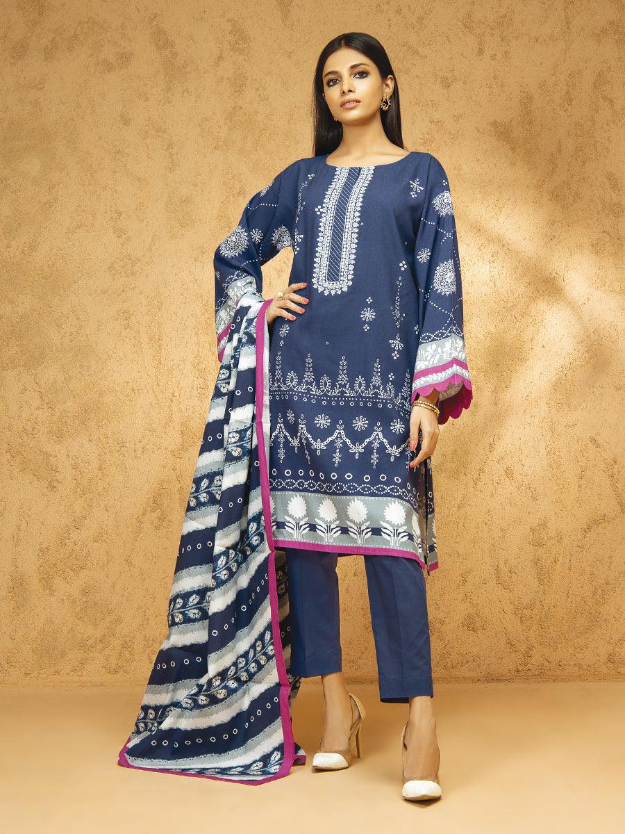 ACE Galleria Digital Embroidered Unstitched 3pc Viscose Suit ACE 12226 - FaisalFabrics.pk