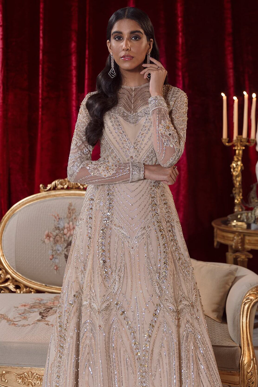 Reign Reignaissance Luxury Wedding Unstitched 3Pc Suit - ADARA - FaisalFabrics.pk