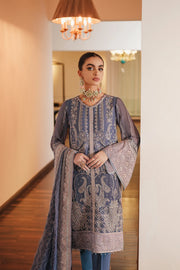 FARASHA Lueur Unstitched Embroidered Luxury Chiffon Suit 08-ADELINE