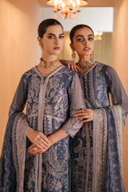 FARASHA Lueur Unstitched Embroidered Luxury Chiffon Suit 08-ADELINE