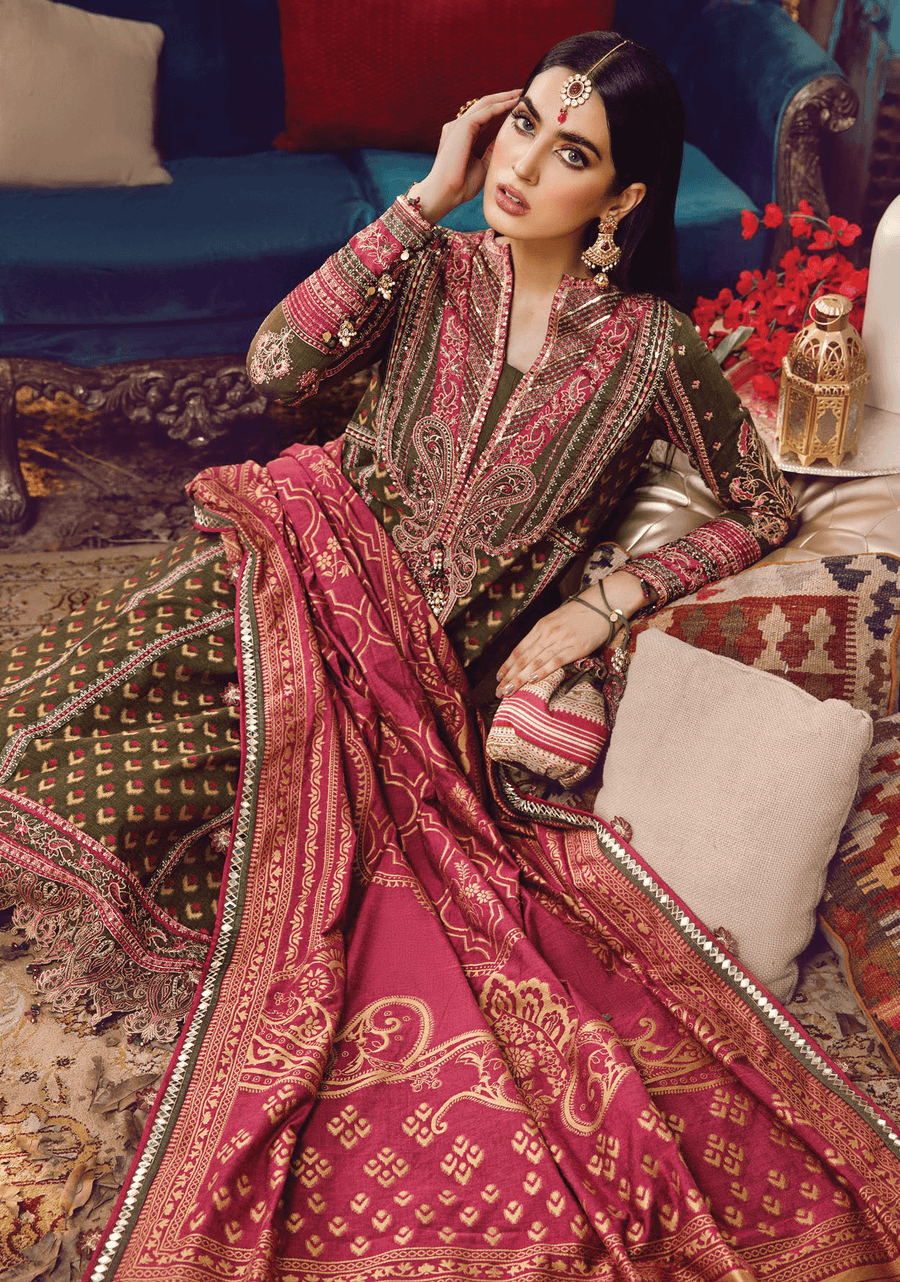 Anaya by Kiran Chaudhry Embroidered Linen 3Pc Suit AEL22-02 NOUR