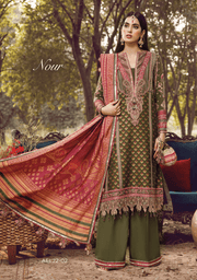 Anaya by Kiran Chaudhry Embroidered Linen 3Pc Suit AEL22-02 NOUR