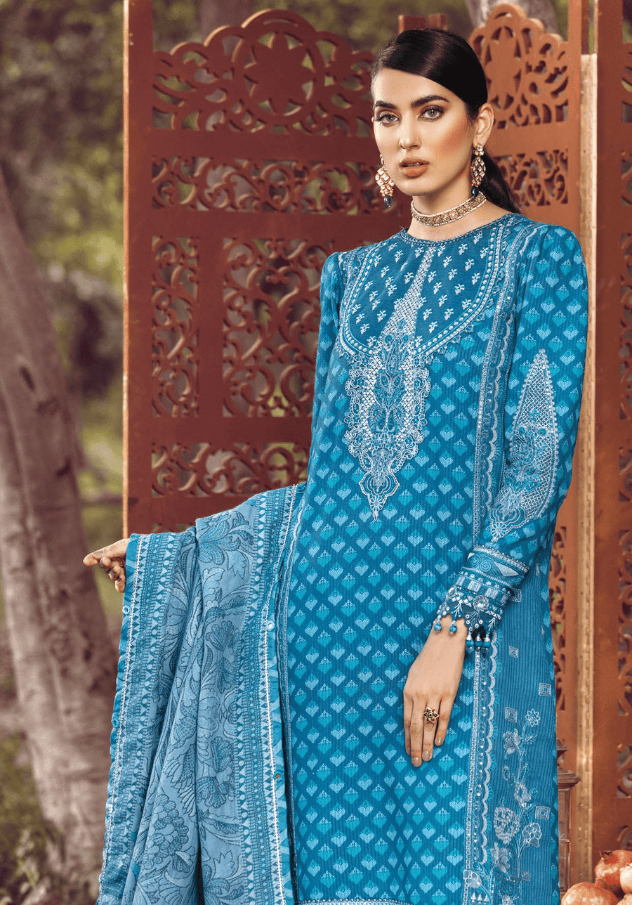 Anaya by Kiran Chaudhry Embroidered Linen 3Pc Suit AEL22-04 FARAH