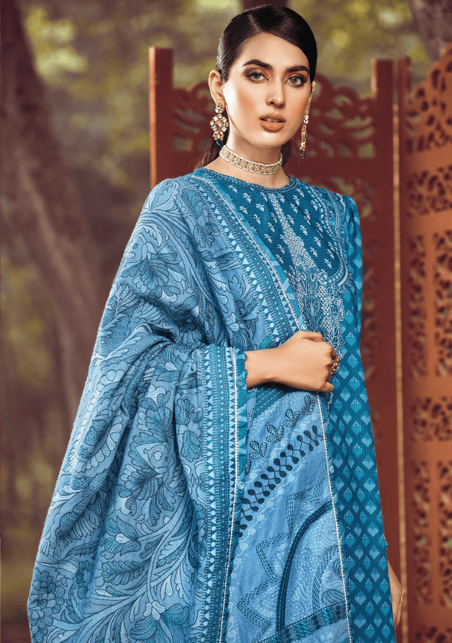 Anaya by Kiran Chaudhry Embroidered Linen 3Pc Suit AEL22-04 FARAH