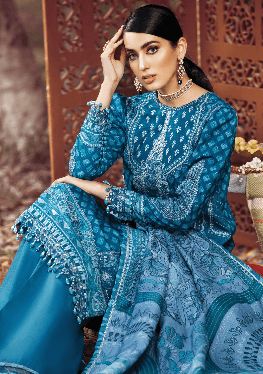 Anaya by Kiran Chaudhry Embroidered Linen 3Pc Suit AEL22-04 FARAH
