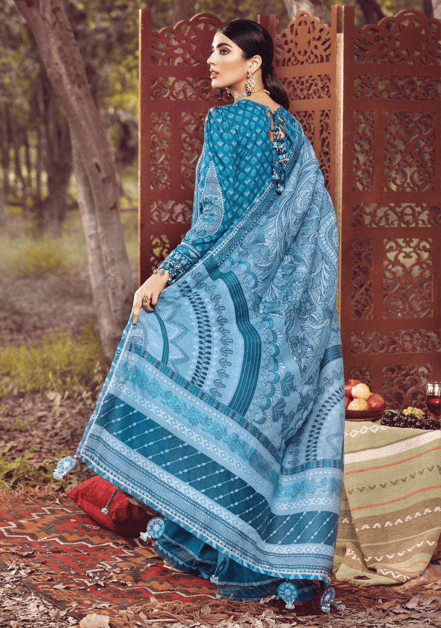 Anaya by Kiran Chaudhry Embroidered Linen 3Pc Suit AEL22-04 FARAH
