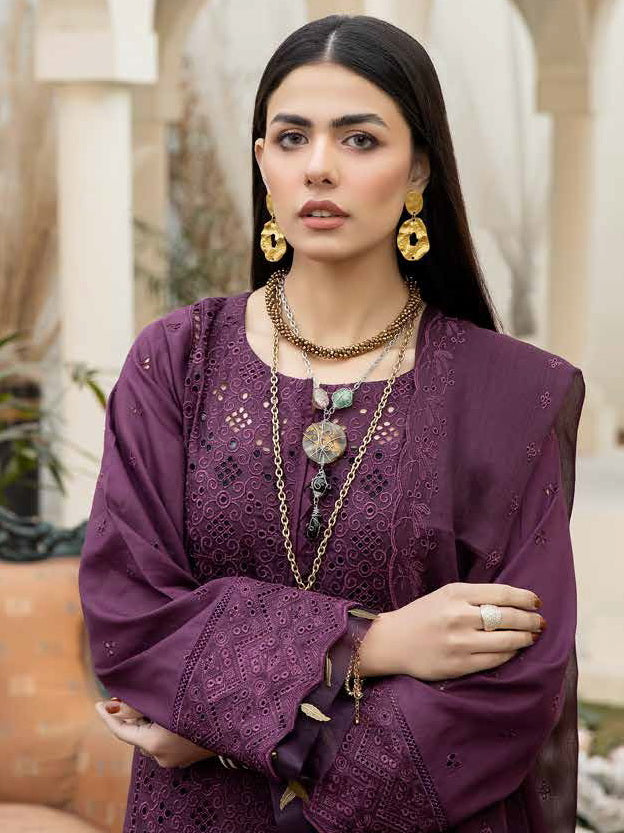 Aafreen by Riaz Arts Embroidered Chikankari Schiffli Lawn 3Pc AF-01