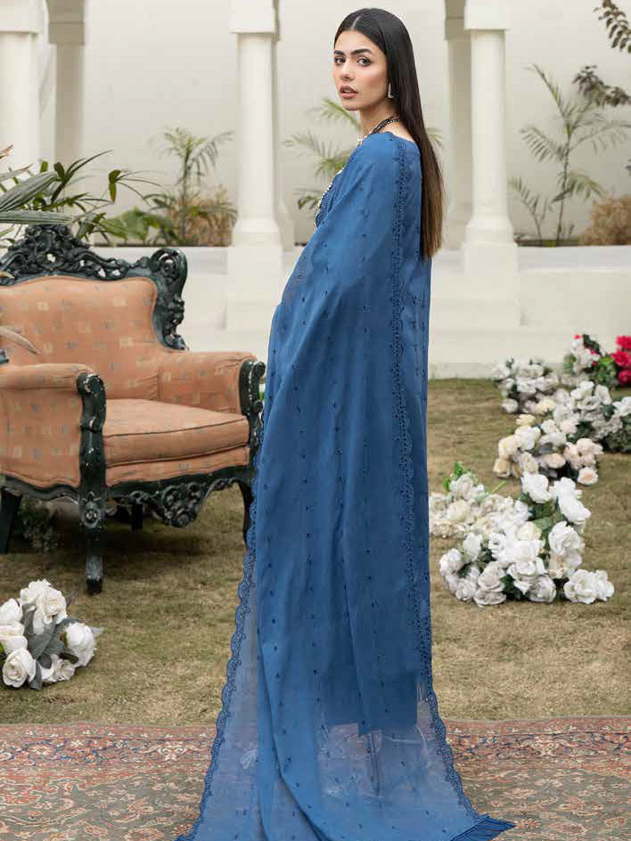 Aafreen by Riaz Arts Embroidered Chikankari Schiffli Lawn 3Pc AF-07