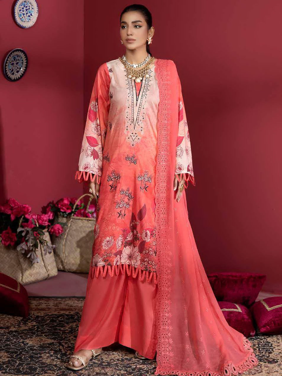 Riaz Rts Aafreen by Riaz Arts Embroidered Lawn Chikankari Unstitched 3Pc AF-27