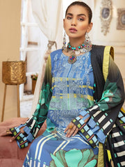 Bano by Riaz Arts Embroidered Corduroy 3pc Unstitched Suit AF-55 - FaisalFabrics.pk