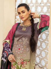 Bano by Riaz Arts Embroidered Corduroy 3pc Unstitched Suit AF-58 - FaisalFabrics.pk