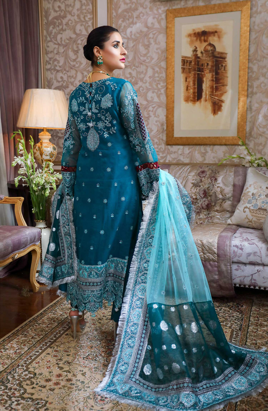 Waresha Rang Reet Unstitched Luxury Formal 3Pc Suit D-01 AFROZEN