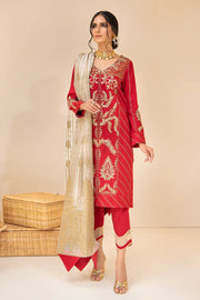 Maria Osama Khan L'Amour Basic Pret 3Pc Satin Suit - AFTAB