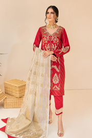 Maria Osama Khan L'Amour Basic Pret 3Pc Satin Suit - AFTAB