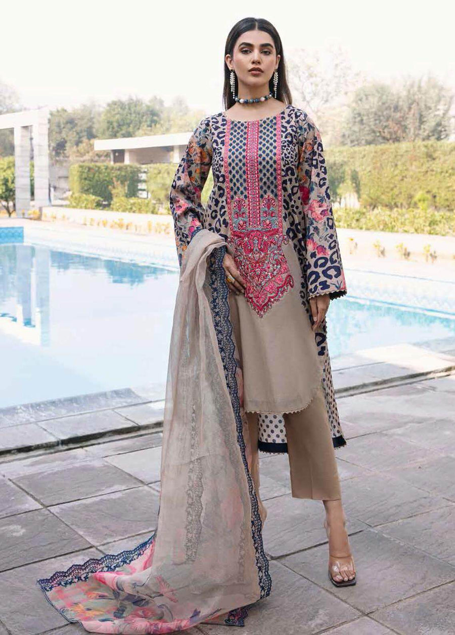Charizma Aaghaz Unstitched Embroidered Lawn 3Piece Suit AG-01