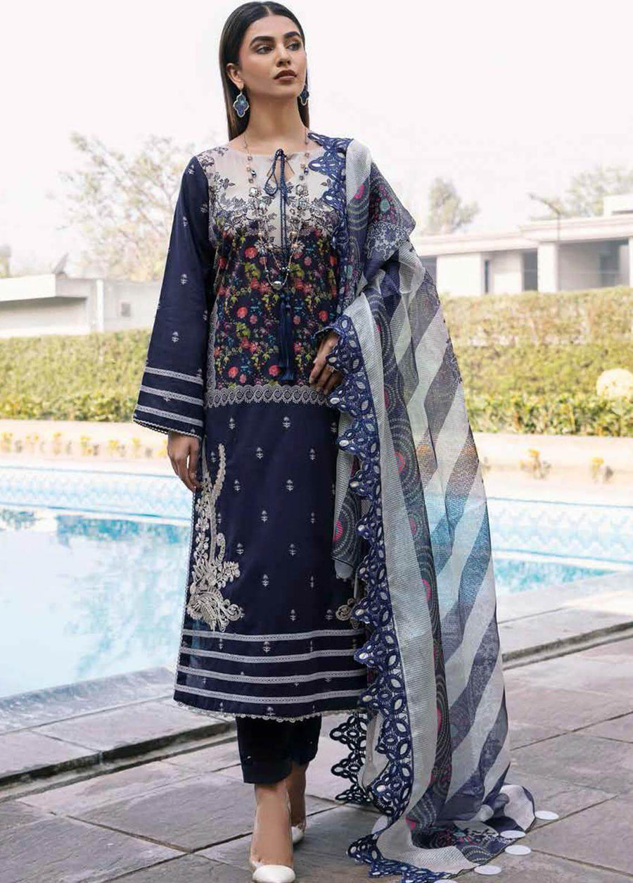 Charizma Aaghaz Unstitched Embroidered Lawn 3Piece Suit AG-02