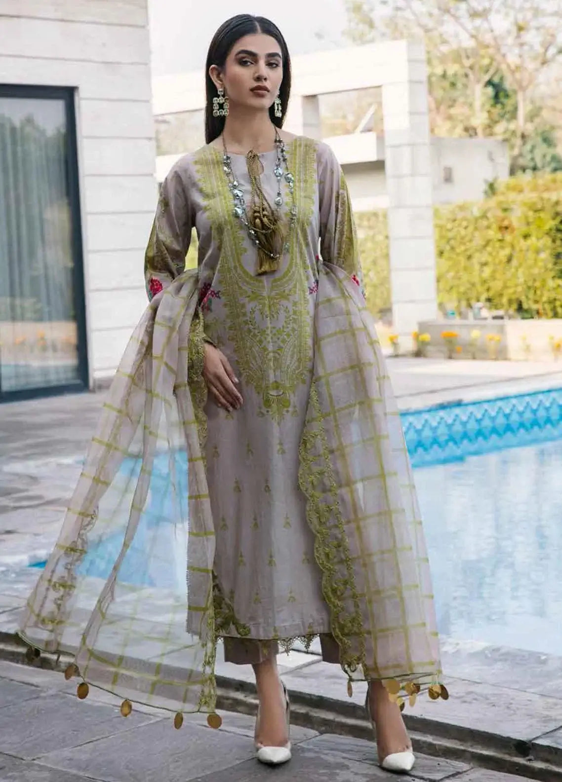 Charizma Aaghaz Unstitched Embroidered Lawn 3Piece Suit AG 03