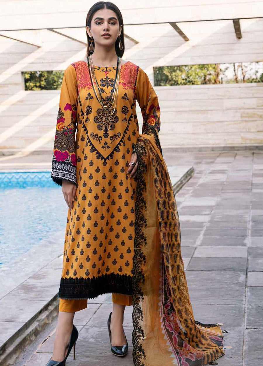 Charizma Aaghaz Unstitched Embroidered Lawn 3Piece Suit AG-06