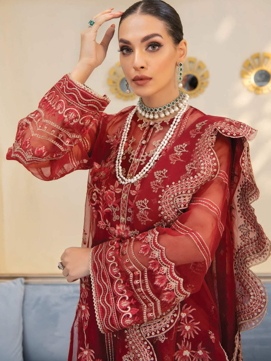 AIK Atelier Reveuse Organza & Tulle Embroidered 3 Piece Suit AIK-01 - FaisalFabrics.pk