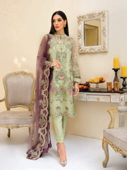AIK Atelier Reveuse Organza & Tulle Embroidered 3 Piece Suit AIK-03 - FaisalFabrics.pk