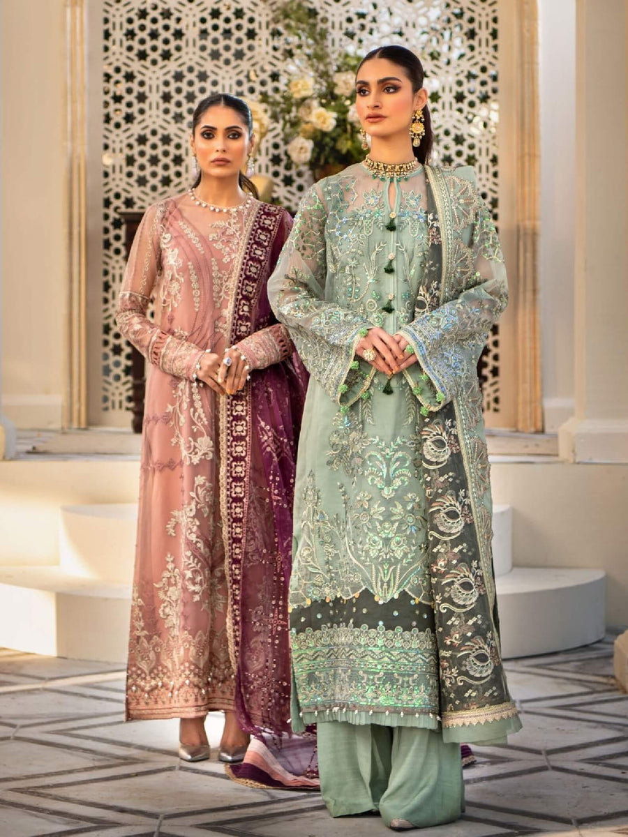Aik Atelier Casablanca Organza and Tulle Unstitched 3Pc Suit Look-07 - FaisalFabrics.pk