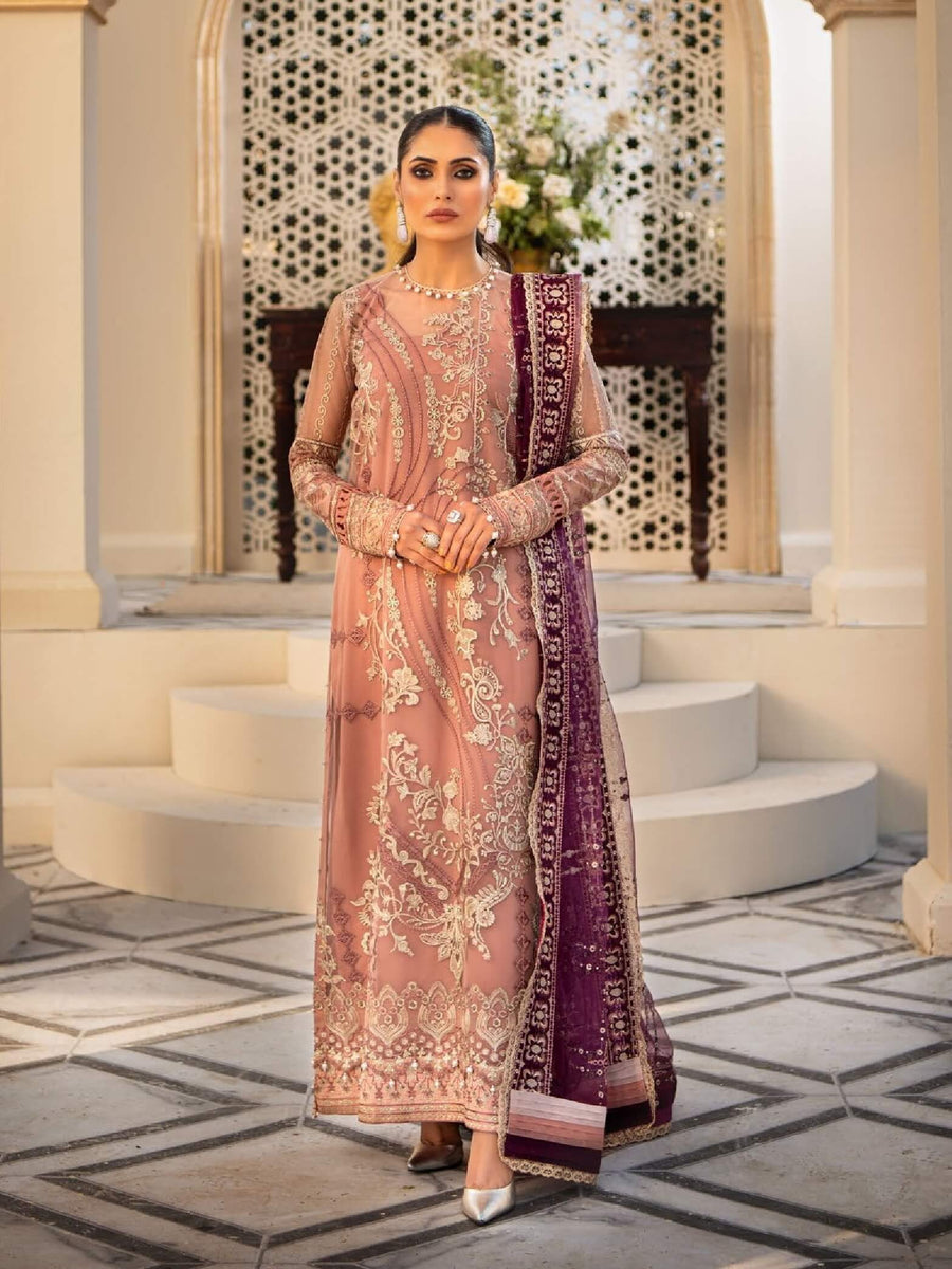 Aik Atelier Casablanca Organza and Tulle Unstitched 3Pc Suit Look-06 - FaisalFabrics.pk
